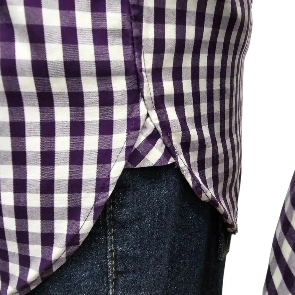 J. Crew Thompson Shirtings Wrinkle Free Shirt 80s 2-Ply Gingham Check S 14-14.5